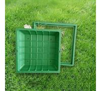 Square Invisible Resin Manhole Cover & e Recessed Septic Tank Lid for Integrated Landscape Design Sunken Grass Pots for Gardens & Driveways (50cm)