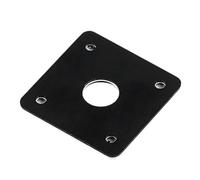 Square Jack Plate for Electric Guitar Lightweight ABS Easy Install | ABS material lightweight durable 1.29x1.29x0.07 In fits standard electric guitar jack sockets strengthens neck