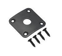 Square Jack Plate Metal Plug Plate for Electric Guitar Curved Design with Screws Durable Connection Easy Installation for Guitar Accessories