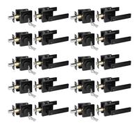 Square Keyed Entry Levers and Single Cylinder Deadbolts Combo, 10 Pack, Keyed Alike Entrance Locksets for Front Door, Home & Offic, All Same Keys