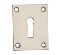 Square Keyhole Cover Escutcheon (Pairs) in Variations and Finishes (50 x 40mm, Satin Nickel)