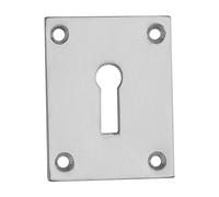 Square Keyhole Cover Escutcheon (Pairs) in Variations and Finishes (50 x 45mm, Satin Aluminium)