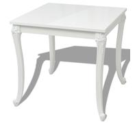 Square Kitchen Breakfast Dining Cafe Table High Gloss White MDF 2 Sizes vidaXL
