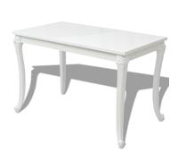 Vidaxl Dining Table 116X66X76 Cm High Gloss White High Gloss Dining Tables