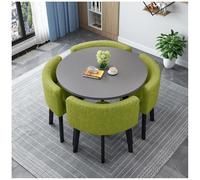 Square Kitchen Dining Table Set with 4 Wooden Chairs 70cm Bar Table & Chair Set for Breakfast Living Room & Dining Room Modern Design Space-Saving Furniture