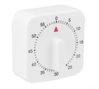 Square Kitchen Timer Mechanical 60 Minutes Duration with Loud Alarm for Cooking and Event Timing