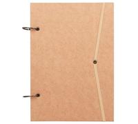 Square Kraft Sketchbook Artist Hardcover Sketchpad Ring Binder Blank Paper Journal Memo Pad Loose Leaf Drawing Notepad 80 Pages Sketch Book for Drawing Sketching Writing Scrawling