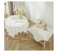 Square Lace Table Cloth Bedside Lace Table Cover 60x60cm Small Cloth Laces Flower Tables Cover White Vintage Crochet Doilies White Laces Table Cloth for Party Home Kitchen Living Room Decoration