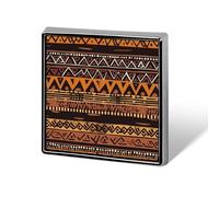 Square Lapel Pins Metal African Mud Cloth Tribal Printed Square Brooceh Badge for Backpacks Or Lapels, Valentine Pin, Lapel Accessory