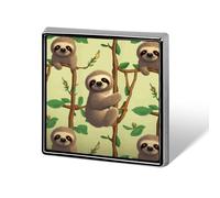 Square Lapel Pins Metal Cute Cartoon Dinosaurs Printed Badge for Women Backpack Lapel Decor Gift for Birthday Valentine's Day Pin, Square, Aluminum, aluminum alloy