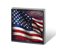 Square Lapel Pins Metal USA Flag Printed Square Brooceh Badge for Backpacks Or Lapels, Valentine Pin, Lapel Accessory
