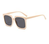Square Large Frame Beach Trend Decorative Sunglasses for Men and Women (Color : 1, Size : 1)(2)