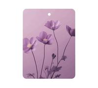 Square Lavender Scent Car Aromatherapy Tablets Flowers on Purple Background Printed Scented Cards Car Air Fresheners for Wardrobe Car Drawers And Home Decor