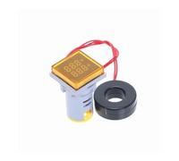 Square LED Digital Dual Display Voltmeter Ammeter Voltage Gauge Current Meter Measurement AC 60-500V 0-100A IDGTTLDF(AMP-V-Yellow)