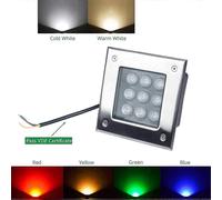 Square LED Recessed Floor Lamp for Outdoor, Stainless Steel, Waterproof IP67, Strong Load Capacity, LED Floor Lighting, 6000K White Light