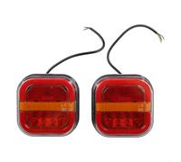 Square LED Trailer Taillight,12/24V 3-Color | Square LED Trailer Taillight,12/24V,IP67 Waterproof,PC Plastic,For Truck Van Bus Pickup,2-Pack