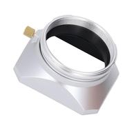 Square Lens Hood, Metal Lens Hood for Fujifilm X100 Series Cameras X70 with 49mm Adapter Ring, Blocks Unwanted Light, Lens Hood for X100VI Camera, X100V (Silver)