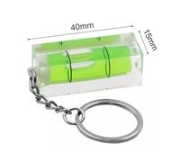 Square Level Bubble with Acrylic Single Line Bead, 4x1.5cm Mini Balance Ruler for Carpentry and DIY Projects, Green Plastic Construction(40 * 15mm)
