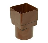 Square LINE Static Caravan Gutter DOWNPIPE Adaptor Brown GUTTERING RAINWATER