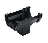 Square LINE Static Caravan Gutter Running Outlet Black GUTTERING RAINWATER