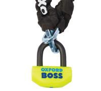 square link Chain & padlock HD Motorbike Cro-Mo grade steel - 1.2m Oxford OF159