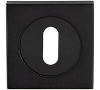 Square Lock Profile Escutcheon 51 x 51mm Concealed Fix Matt Black