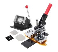 Square Magnet Maker DIY Photo Sticker Press with Paper Cutter, Includes 100 Materials for Room Decoration and Creative Artwork, Ideal for Easy Customization