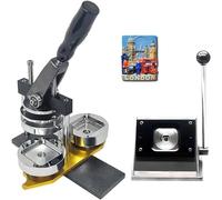 Square Magnet Maker Machine, 50x50mm Professional Metal Badge Press, 100PCS Accessories & Square Cutter for DIY Button Pins