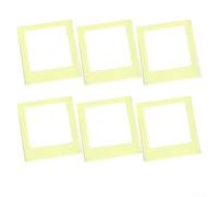 Square Magnetic Photo Frames for Instax Square Films, 6 Pack Acrylic Frames Designed for Photo Display on Refrigerators, Lockers, and Cabinets (Green Tea)