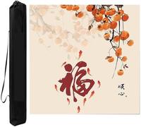 Square Mahjong Mat，Table Cover for Mahjong， Square Mahjong Mat Anti Slip Noise Reduction, Chinese Style Printing Mahjong Table Cover With Carrying Bag(35.43x35.43in)