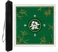 Square Mahjong Mat，Table Cover for Mahjong， Square Velvet Mahjong Table Mat Anti Slip And Noise Reduction Tablecloth Poker Dominoes Board Games Table Cover With Carrying Bag(Green,27.56x27.56 in)