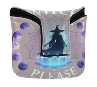 Square Mallet Putter Cover with Magnetic Closure Putter Headcover for Mallet Square Waterproof PU Leather Spiritual Witchy Moon Magick Halloween Yoga Witch Please
