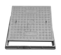 Square Manhole Cover and Base, 24-inch Power Cover Plate Is Non-slip, 16-inch Solid FRP Manhole Cover, Bearing A Load Of 1.5 Tons, Can Customize(16x16in/40x40cm)