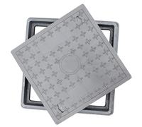 Square Manhole Cover and Frame, Embedded Septic Tank lid with Base, Sewer Drain Cover Outdoor for Yard, Non-slip(40x40x4cm/16x16x1.6in)