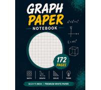 Square Math Notebook for Kids and Students: Large Grid Paper Practice Book: 8.5 x 11 Inch Graph Notebook for Math, Calculations, School Exercises
