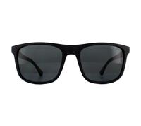 Square Matte Black Grey Gradient Sunglasses Emporio Armani Black One Size