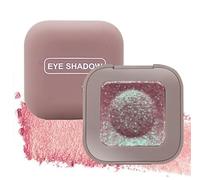 Square Matte Single Eyeshadow - Aurora Green-Blue Shimmer & Burgundy Colour-Shift Glitter, Creamy Mousse Texture - Metallic Holographic Finish for Day Night Wear, Party Stage