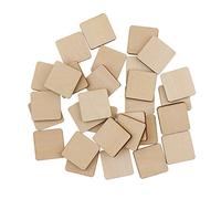 Square MDF Unfinished Wood Pieces Blank Plaque DIY Craft 20x20mm 30 Pieces