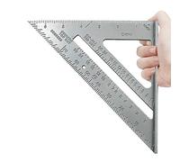 Square, Measure Triangle Aluminum Alloy Roofing Square 7" Rafter Angle Guide Angle Protractor Miter Framing Measurement Carpenter Measuring Tool