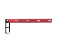 Square Measurement Ruler Woodworking Measuring Marking Scribing Tool Accurate Durable Aluminum Alloy for Carpentry Woodworking Projects Red and Black (42cm) (50cm)