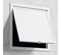 Square Metal Access Door Panel Customizable Inspection Hatch for Plumbing & Valves Concealed Wire Access White Repair Cover 360x360 mm & Easy to Install