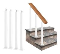 Square Metal Baluster Columns for Stairs, Adjustable 270° Flat Corner Bracket, Side Mounting Support, Perfect for Staircase Enhancements, 4 Packs