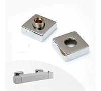 Square Metal Bathroom BAR Shower Fitting KIT S-Union Reducer Concealing Plates