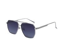 Square Metal Frame Polarized Pilot Sunglasses - Retro Rectangle Eyewear for Women Men UV400 Protection Vintage Sun Glasses