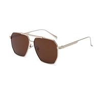 Square Metal Frame Polarized Pilot Sunglasses - Retro Rectangle Eyewear for Women Men UV400 Protection Vintage Sun Glasses