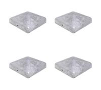 SQUARE METAL PYRAMID GALVANIZED FENCE/GATE POST CAP TOP 100mm x 100mm 4 Inch