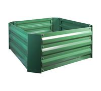 Square Metal Raised Garden Bed - Green Steel Outdoor Planter Box for Growing Veg, Fruit, Herbs & Flowers - H30 x W61 x D61cm mysmartbuy Green One Size