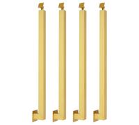 Square Metal Stair Post Baluster Kits - 4 Pack Adjustable 270° Bracket for Railing Spindles, d h for Stairs & Porch ils (100cm)