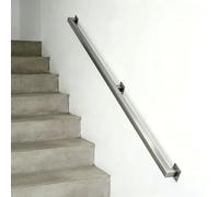 Square Metal Staircase Handrail, Wall Mount Support Stair Railings, Non-Slip Safety Corridor Loft Patio Guardrail Stainless Steel Hand Railings for Elderly, Children(11ft/3.3m)
