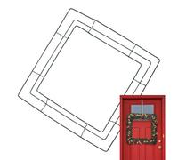 Square Metal Wreath Frame, Flat Wire Rings Wreath Frames For Christmas Craft, Iron Wreath Making Rings Wire Wreath Ring Wreath Macramé Wrought Iron Decorative Frame